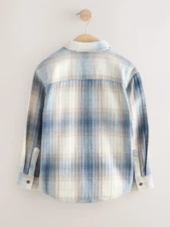 Bleu dégradé - Ensemble chemise et t-shirt à carreaux à manches longues 2 pièces (3-16ans)