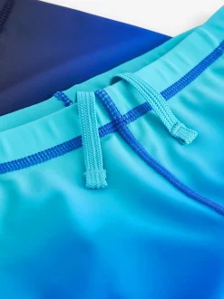 Bleu dégradé - Short de bain extensible (3-16ans)