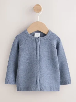 Bleu en maille - Cardigan pour bébé (0mths-2yrs)