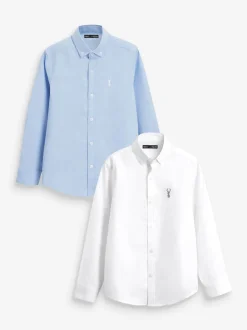 Bleu et blanc - Chemise Oxford (3-16ans)