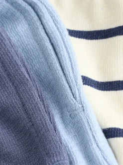 Bleu et rayé - Lot de 3 shorts texturés (3mois à7ans)