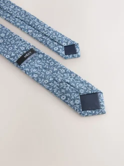 Bleu foncé imprimé floral - Cravate (3-16 ans)