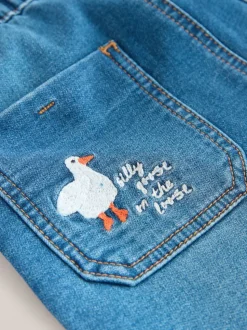 Bleu foncé Personnage Ferme - Jean ample à enfiler (3mois-7ans)