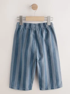 Bleu foncé rayé - Pantalon large à enfiler (3mois-7ans)