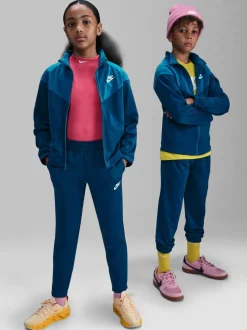 Bleu Force - Survêtement Nike Dri-Fit en poly zippé