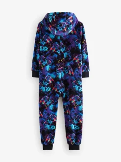 Bleu Gameur - Pyjama tout-en-un en polaire (3-16ans)