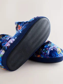 Bleu Graffiti Gamer - Bottines chaussons confortables