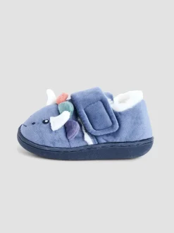 Bleu imprimé dinosaure - Chaussons JoJo Maman Bébé