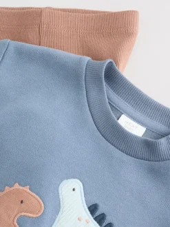Bleu imprimé dinosaure - Ensemble Sweat-shirt et Leggings bébé (0mois-3ans)