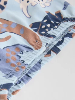 Bleu imprimé dinosaure - Hauts et Leggings 6 pièces bébé (0mois-3ans)