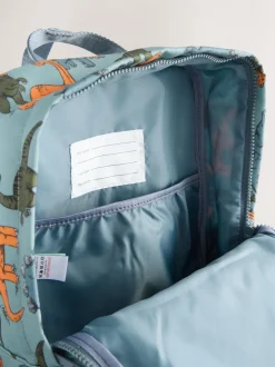 Bleu imprimé dinosaure - sac à dos