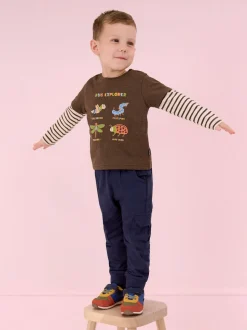 Bleu indigo & Bleu marine - LotJojo Maman Bébé Cargos % Cotton Survêtement 100 2