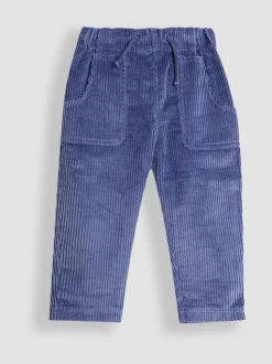 Bleu indigo - Pantalon JoJo Maman Bébé en velours côtelé à enfiler