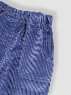 Bleu indigo - Pantalon JoJo Maman Bébé en velours côtelé à enfiler