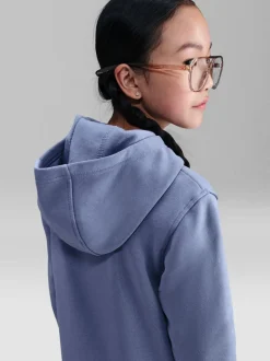 Bleu indigo du monde - Sweat à capuche Nike Club en polaire à enfiler