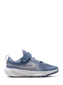 Bleu indigo et argent - Nike Junior Star Tapis de couloir 5 Trainers