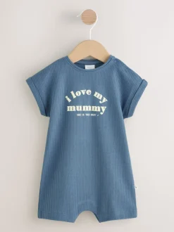 Bleu J’aime ma maman - Barboteuse Bébé en jersey