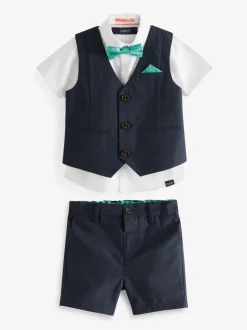Bleu marine - Baker by Ted Baker Ensemble chemise, gilet et short