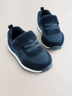 Bleu marine - Baskets de marche à fermeture par contact