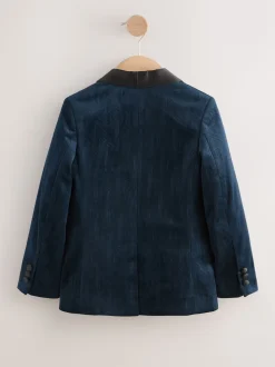 Bleu marine - Blazer en velours texturé (3-16ans)