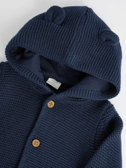 Bleu marine - Cardigan tricoté pour bébé (0mths-2yrs)
