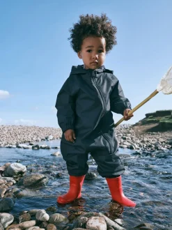 Bleu marine - Combinaison imperméable doublée de polaire (3mths-7yrs)