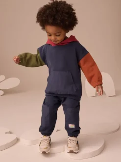 Bleu marine - Ensemble sweat à capuche et vêtements de survêtement (3mois-7ans)