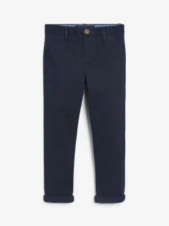 Bleu marine - Pantalon chino extensible (3-17ans)