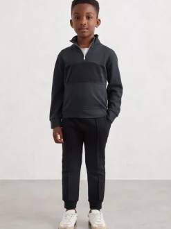 Bleu marine - Pantalon de jogging Reiss Premier Premium Interlock à cordon