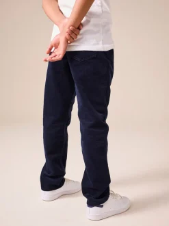 Bleu marine - Pantalon en velours côtelé (3-16 ans)