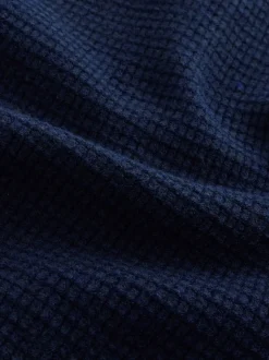 Bleu marine - Polo en maille à col boutonné (3-16ans)