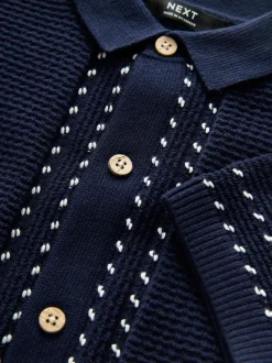 Bleu marine - Polo en maille (3-16ans)