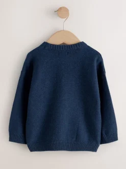 Bleu marine - Pull de Noël en maille (3 mois-7 ans)