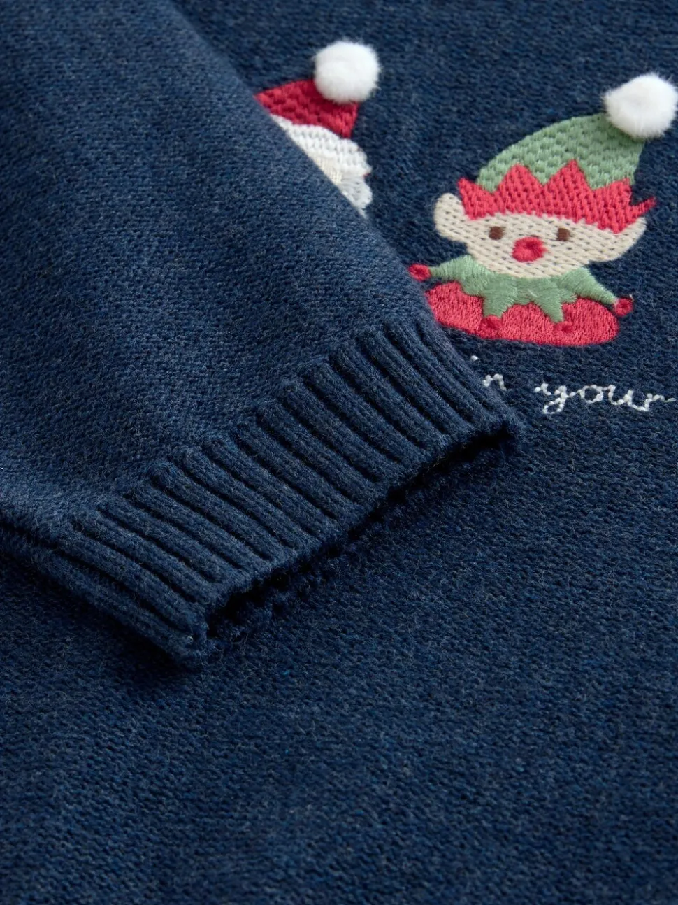 Bleu marine - Pull de Noël en maille (3 mois-7 ans)