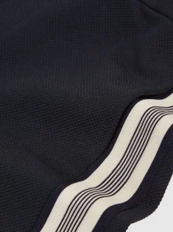 Bleu marine - Short Reiss Terry texturé à bandes latérales