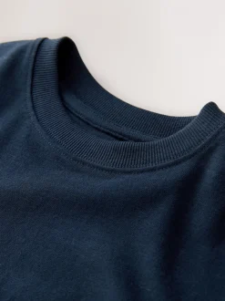 Bleu marine - T-shirt confortable à manches longues (3-16 ans)