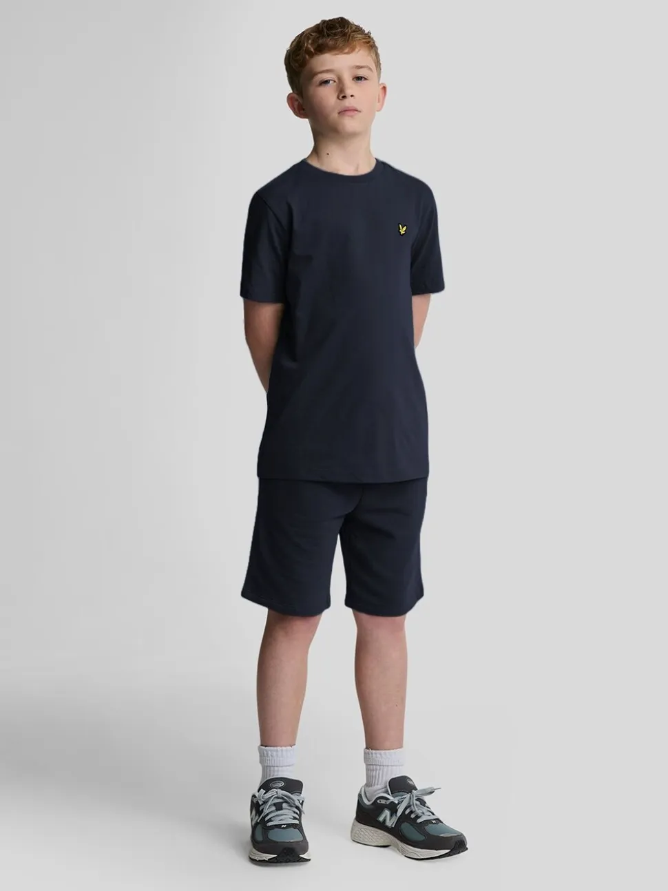 Bleu marine - T-shirt Lyle & Scott Essentials Col rond pour Garçons