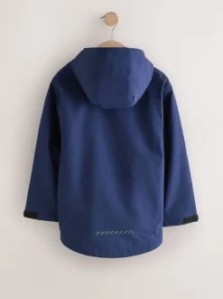 Bleu marine - Veste à capuche imperméable doublée de polaire (3-17ans)
