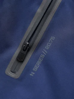 Bleu marine - Veste à capuche imperméable doublée de polaire (3-17ans)