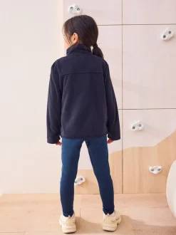Bleu marine - Veste polaire zippée avec poches (3-16ans)