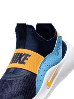 Bleu marine, bleu et jaune - Baskets Nike Junior Flex de running 4