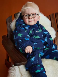 Bleu marine dinosaure - Costume JoJo Maman Bébé imperméable doublé de Polaires