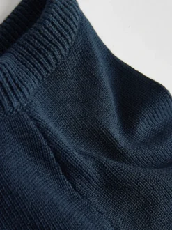 Bleu marine motif ours - Ensemble pull et legging en maille bébé (0mois-3ans)