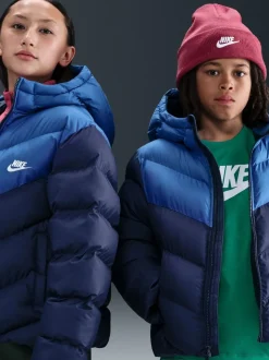 Bleu marine nocturne - Doudoune Nike color block