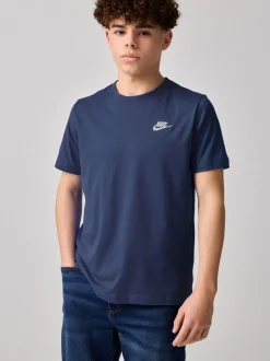 Bleu marine nocturne - Nike Club T-Shirt