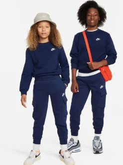 Bleu marine nocturne - Pantalon de jogging cargo en polaire Nike Club