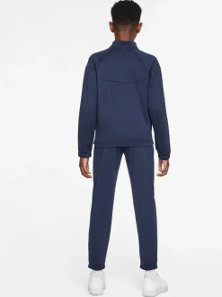 Bleu marine nocturne - Survêtement Nike Dri-Fit en poly zippé