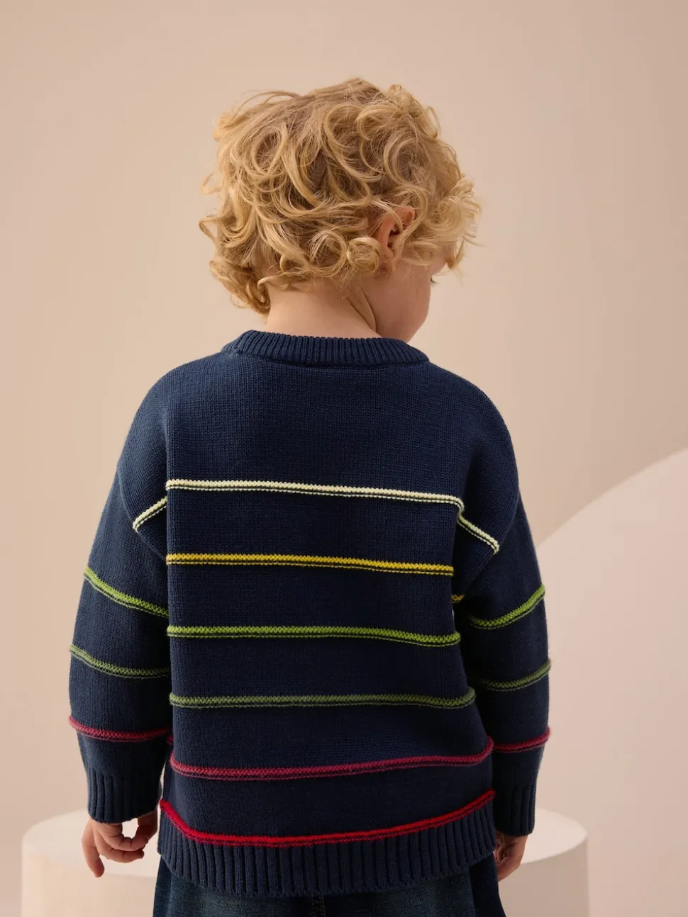 Bleu marine rayé - Pull tricoté (3mths-7yrs)
