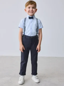 Bleu marine/bleu - Ensemble Baker by Ted Baker : Chemise, Pantalons et Bretelles