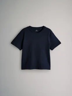 Bleu marine/Bleu/Blanc/Rayure - The Set lot de 4 t-shirts oversize en coton épais à manches courtes